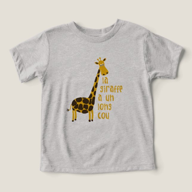 la giraffe a un long cou infant t shirt (Design Framsida)