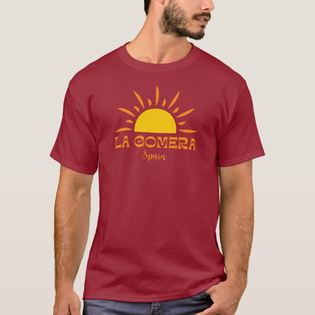 LA GOMERA Spanien, Sol T Shirt (Framsida)