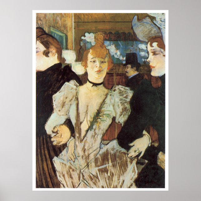 La Goulue Arriving på Rouge 1892 Poster (Framsidan)