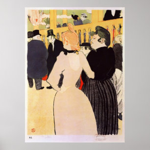 la Goulue och hennes syster av Toulouse-Lautrec Poster