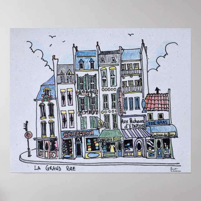 La Grand Rue | Boulogne-Sur-Mer, Frankrike Poster (Framsidan)