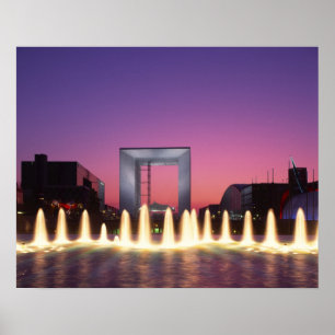 La Grande Arche, La Defense, Paris, Frankrike Poster