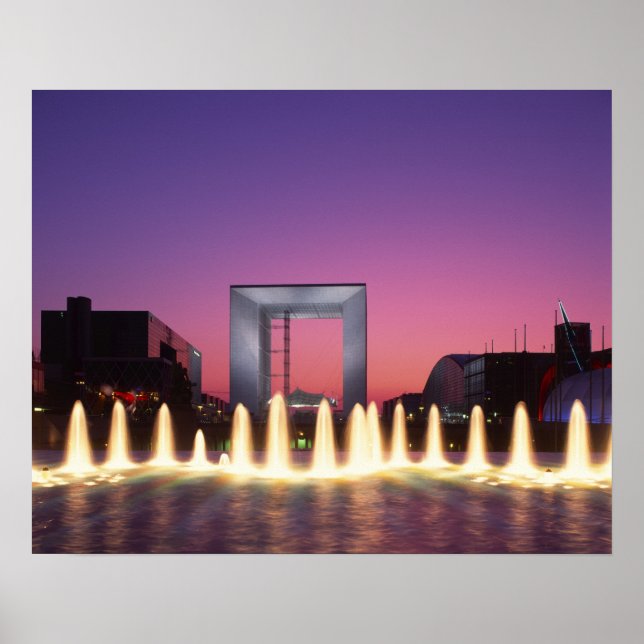 La Grande Arche, La Defense, Paris, Frankrike Poster (Framsidan)