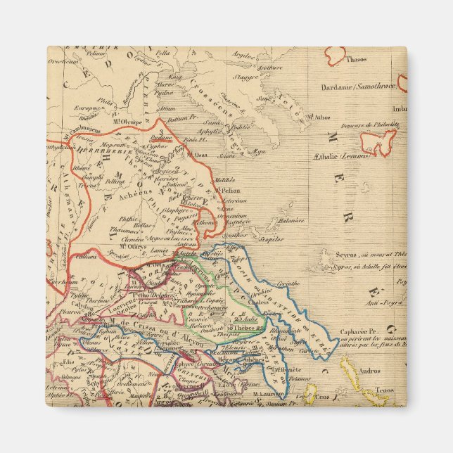 La Grece et partie de l'Asie Mineure, av JC 1190 Magnet (Framsidan)