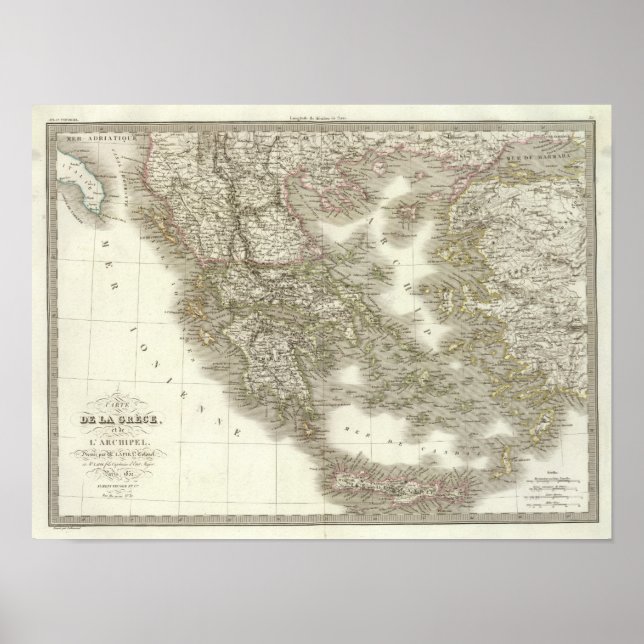 La Grece - Grekland Poster (Framsidan)