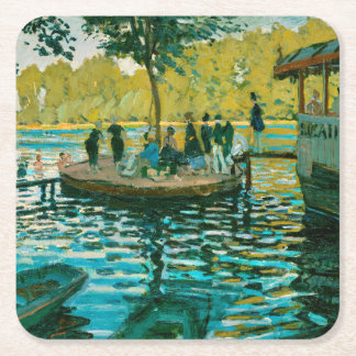 La Grenouillere - Claude Monet - 1869 Underlägg Papper Kvadrat