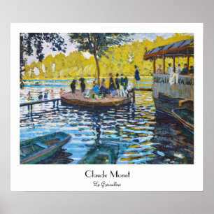 La Grenouillere Claude Monet bra art-målning Poster
