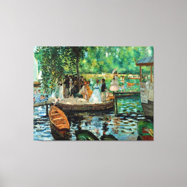 La Grenouillère från Pierre-Auguste Renoir (1869) Canvastryck (Framsida)