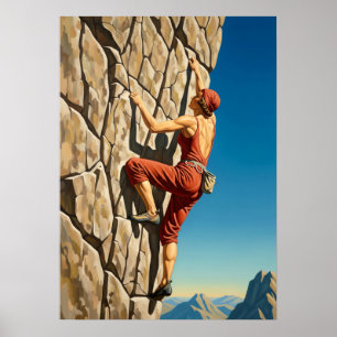 LA GRIMPEUSE DE ROCHE (Sten-klimatet) Poster