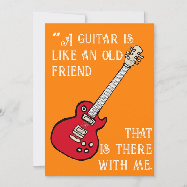 la guitarra QUOTE Julkort (Framsida)