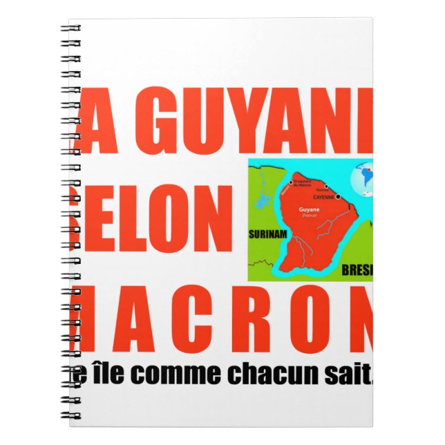La Guyane selon Macron est une île Anteckningsbok Med Spiral (Framsidan)