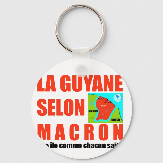 La Guyane selon Macron est une île Nyckelring (Framsida)
