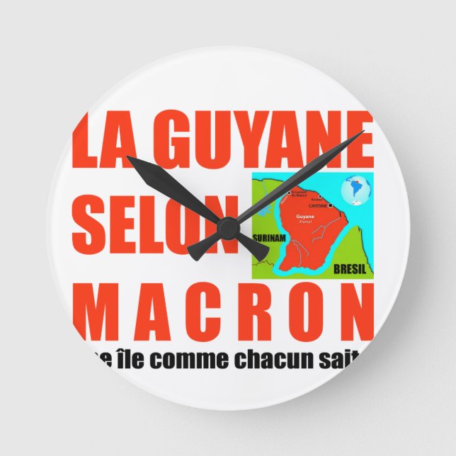 La Guyane selon Macron est une île Rund Klocka (Framsida)