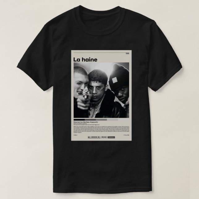 La haine Mathieu Kassovitz.png T Shirt (Design framsida)