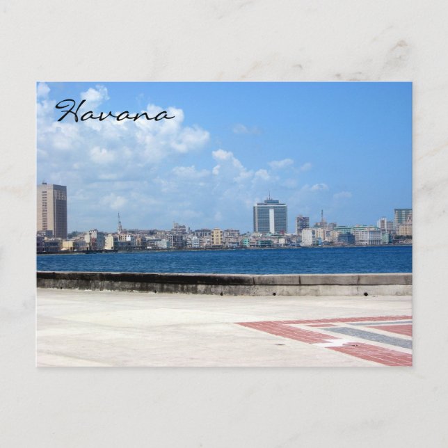 la havana malecon vykort (Framsida)