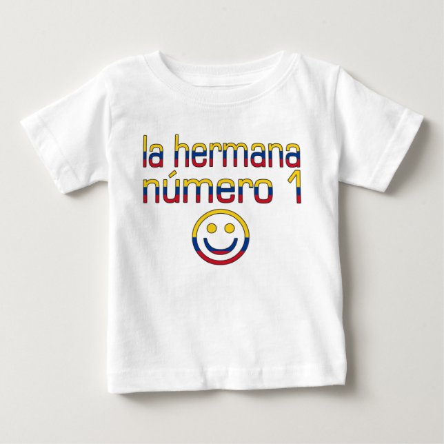 La Hermana Número 1 - Nummer 1-syster i Colombia Tee (Framsida)