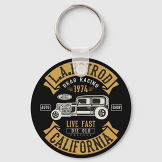 LA Hotrod Keychain: Celebrate Drag Tävla i Stil Nyckelring