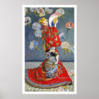 La Japonaise efter Fransk Impressionist Monet Poster