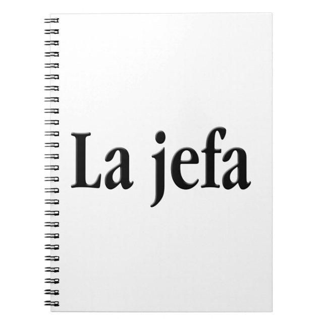 La jefa anteckningsbok med spiral (Framsidan)