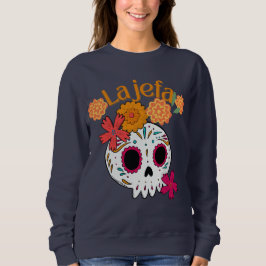 La jefa dio de los muertos sockerskalle t shirt