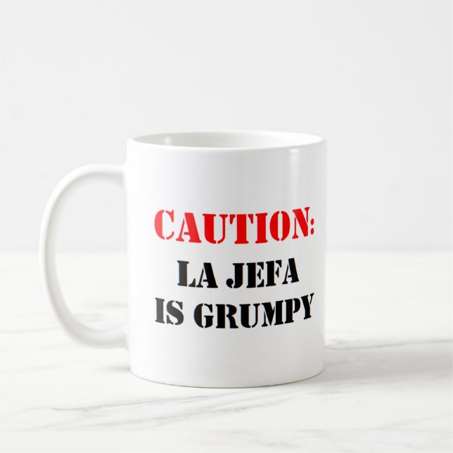 la jefa is grumpy kaffemugg (Vänster)