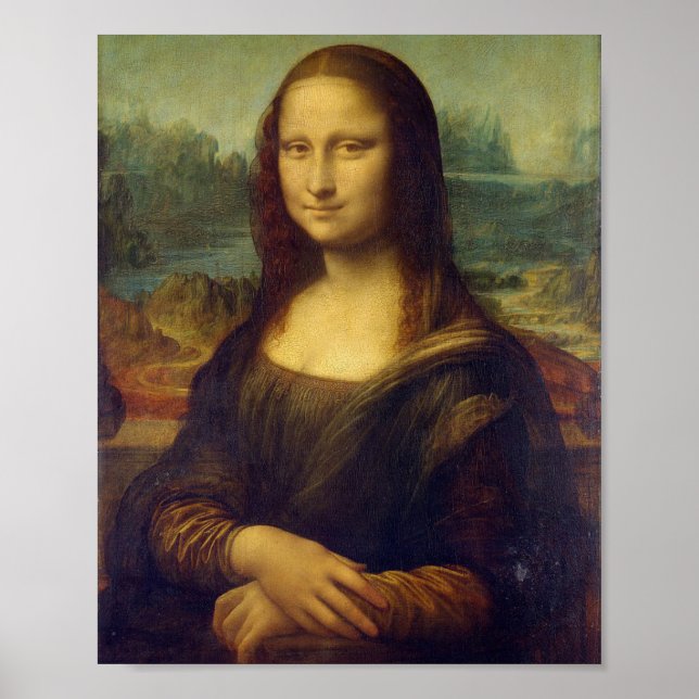 La Joconde - Porträtt de Mona Lisa - Léonard de Vi Poster (Framsidan)