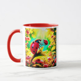 La jolie coccinelle et son adorable bébé mugg