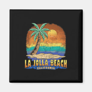 La Jolla Beach California Vintage Distress Souve Magnet