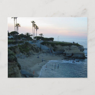 La Jolla Beach Solnedgång Specialdesignad Kaliforn Vykort