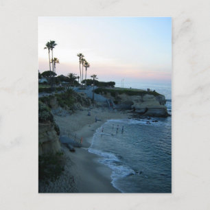 La Jolla Beach Sunset Anpassningsbar California Po Vykort