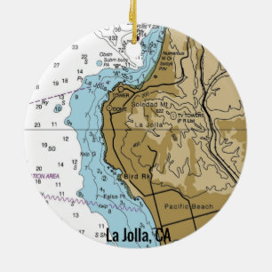 La Jolla CA-diagram Julgransprydnad Keramik