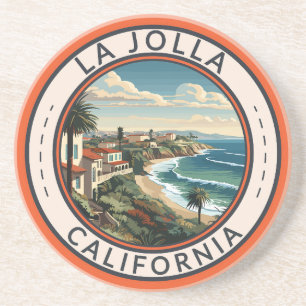 La Jolla California Kusten Travel Art Retro Underlägg