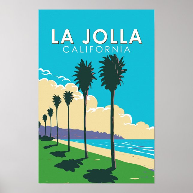 La Jolla California Resa Konst Vintage Poster (Framsidan)