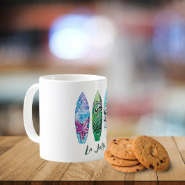 La Jolla California Surfboard Kaffemugg