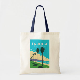La Jolla California Travel Art Vintage Tygkasse