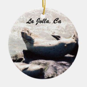 La Jolla California Travel Vacation Photo Julgransprydnad Keramik