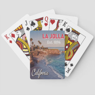 La Jolla California Vintage Handflatan Träd Souven Casinokort