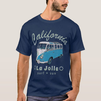 La Jolla California Vintage Surfa Van  T Shirt