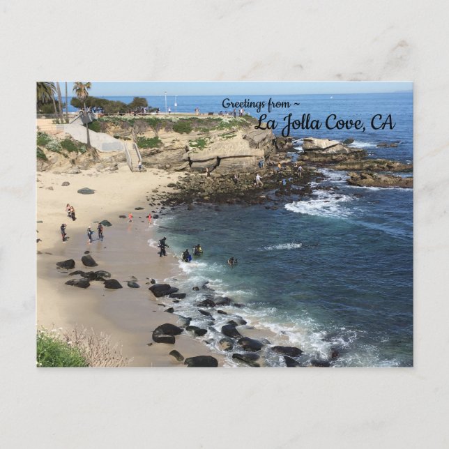 La Jolla Cove, Kalifornien Vykort (Framsida)