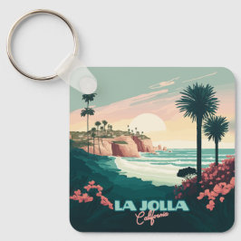 La Jolla Cove San Diego California Retro Nyckelring