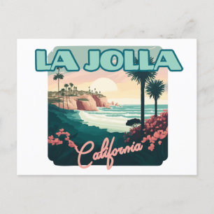 La Jolla Cove San Diego California Retro Vykort