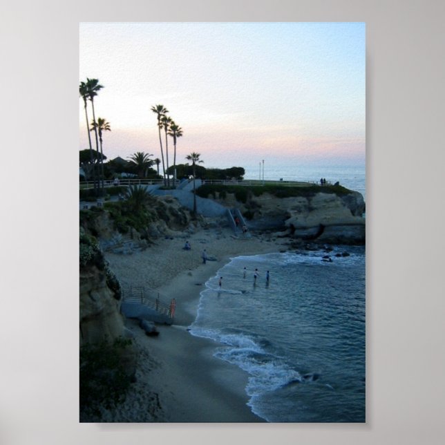 La Jolla Cove Sunset Anpassningsbar Poster Art Pri (Framsidan)