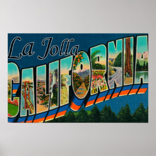 La Jolla Kalifornien - stora brevplatser Poster
