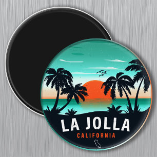 La Jolla San Diego Ca Retro Sunset Souvenir 60 s Magnet