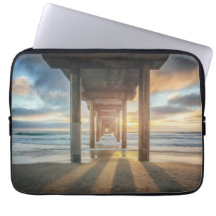La Jolla Scripps'Ss pir på solnedgång San Dieg Laptop Fodral