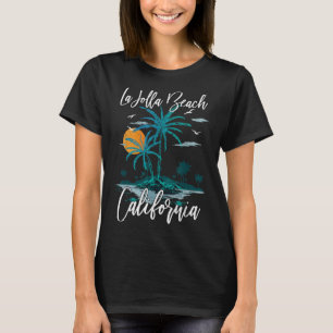 La Jolla Strand Kalifornien Palm Träd Sommar Famil T Shirt