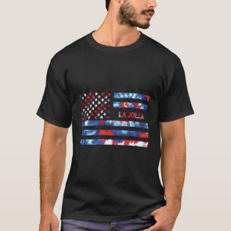 La Jolla Tie Dye Rött vitt blått Patriotic America T Shirt