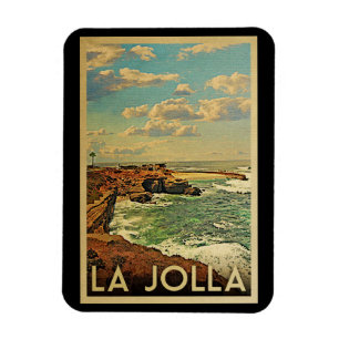La Jolla vintage resor - Kalifornien kusten Magnet