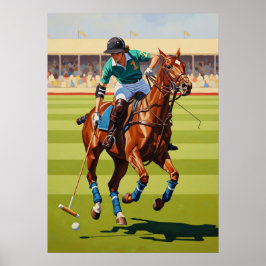 LA JOUEUSE DE POLO (Polo Player) - Original Ar Poster