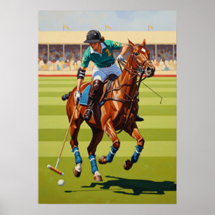LA JOUEUSE DE POLO (Polo Player) - Original Ar Poster